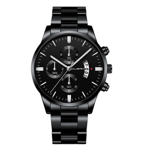 Stainless Steel Black Analog Men Watch