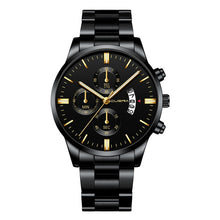 Load image into Gallery viewer, Stainless Steel Black Analog Men Watch