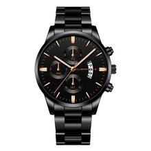 Load image into Gallery viewer, Stainless Steel Black Analog Men Watch