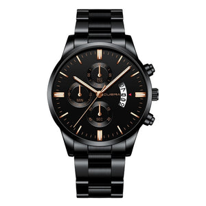 Stainless Steel Black Analog Men Watch