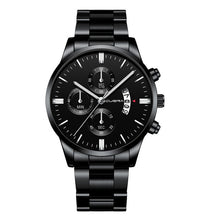 Load image into Gallery viewer, Stainless Steel Black Analog Men Watch