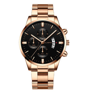 Stainless Steel Black Analog Men Watch