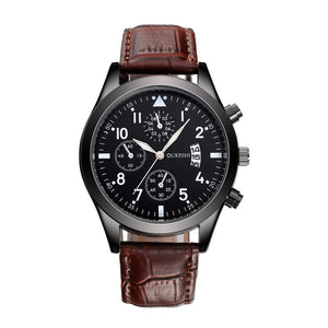 Luxury Leather Band Analog Men Watch