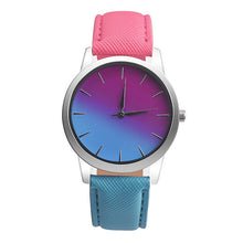 Load image into Gallery viewer, Retro Rainbow Design Leather Band Analog Men Watch